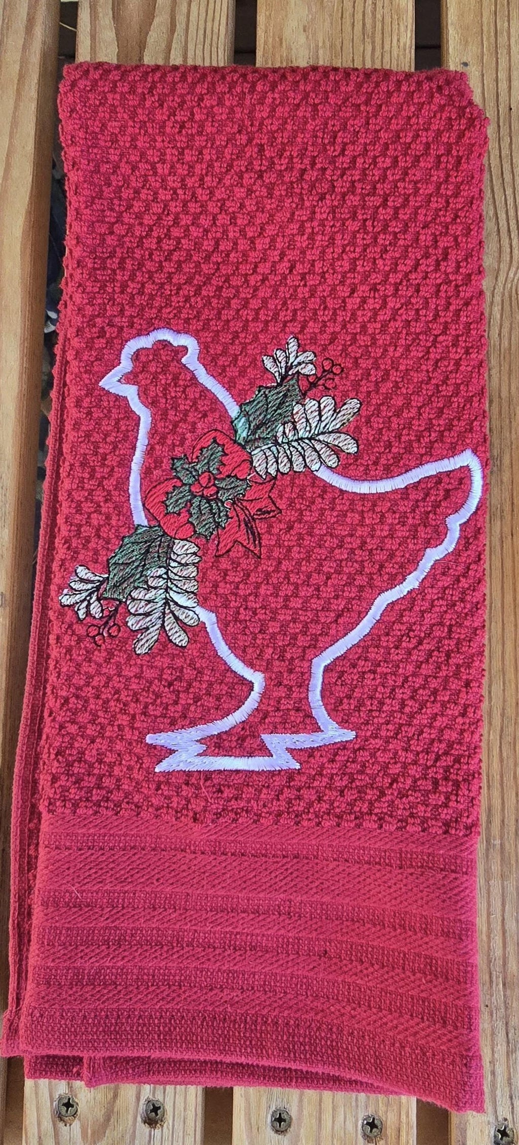 Holiday Farm Animal Embroidered Kitchen Towels