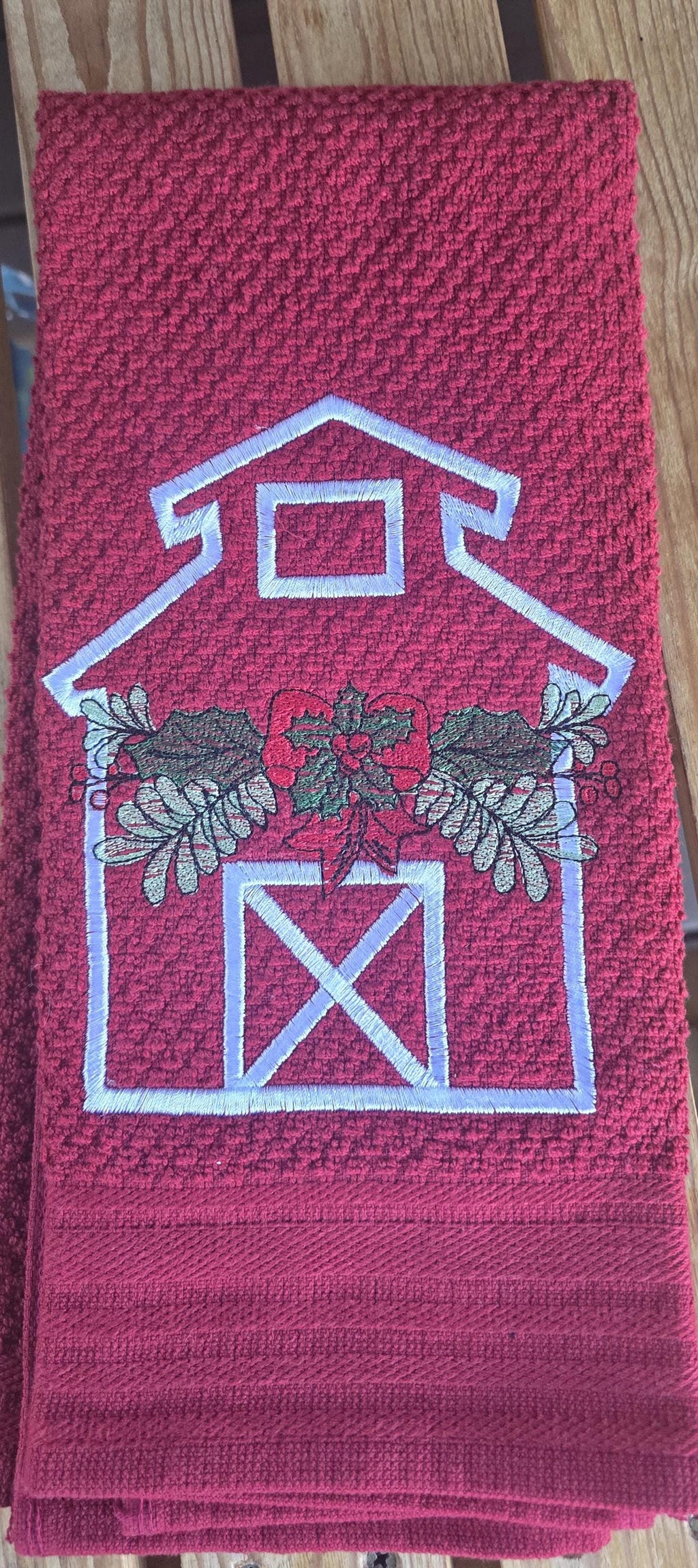 Holiday Farm Animal Embroidered Kitchen Towels