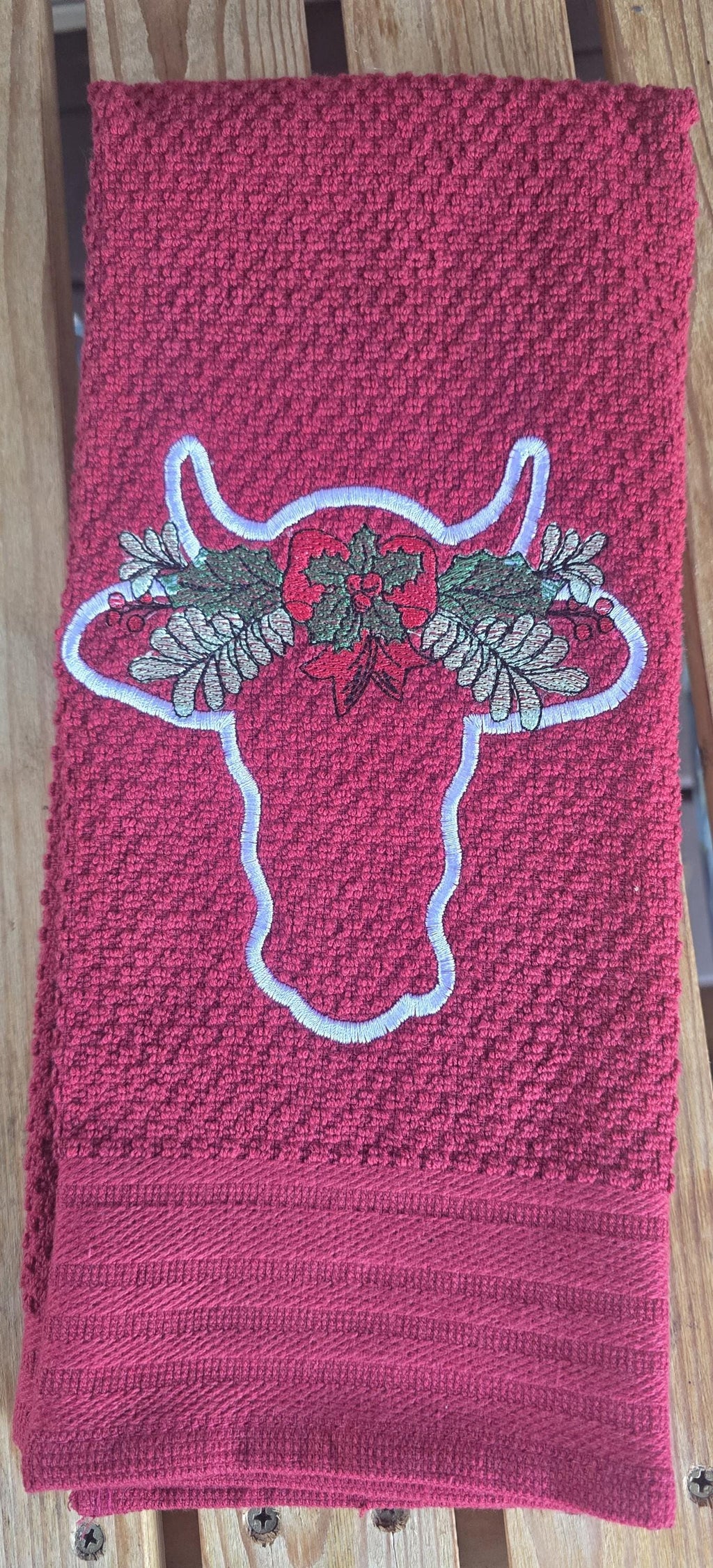 Holiday Farm Animal Embroidered Kitchen Towels