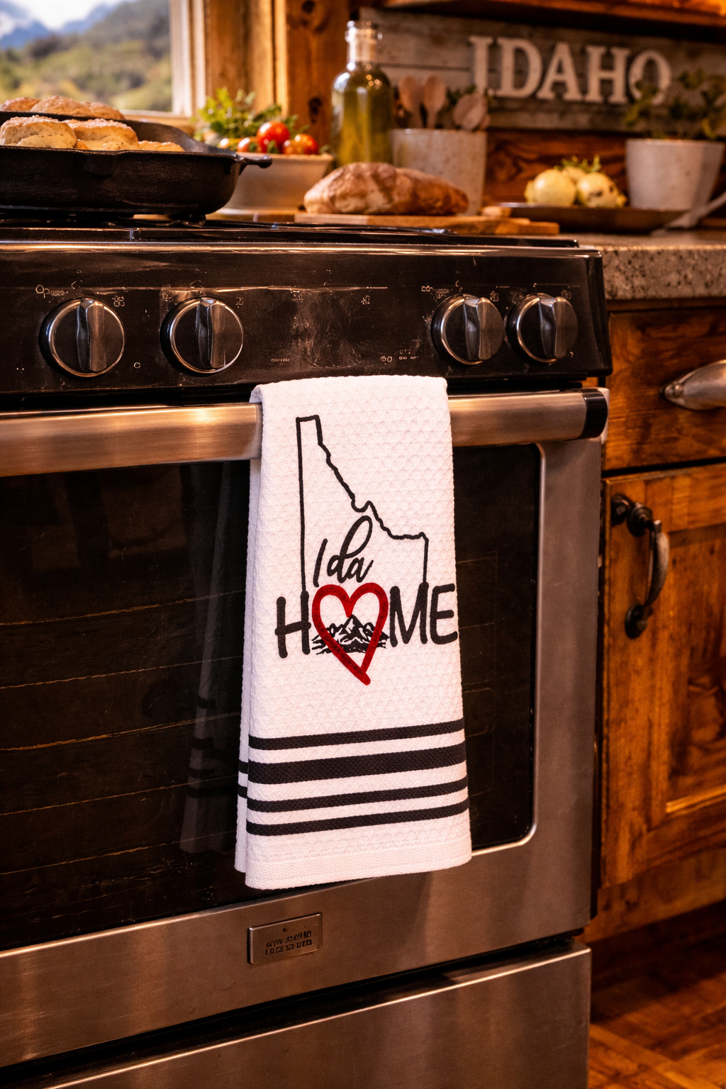 Embroidered Idaho Home Kitchen Towel – Mountain Heart Design